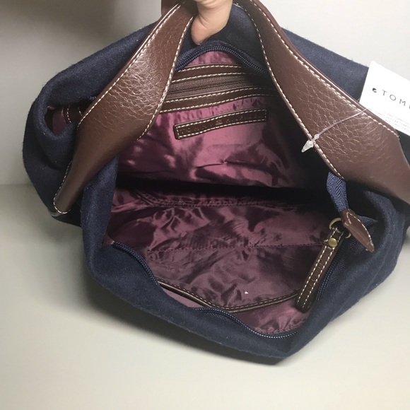 Tommy Hilfiger Argyle Navy Hobo Purse Bag NWT - Picture 3 of 7